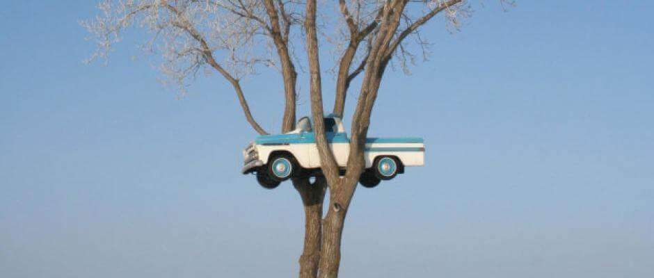 car-in-tree-GPS-GNSS-spoofed