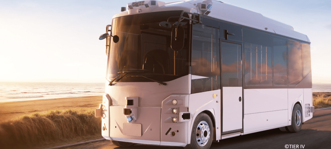 TIER IV autonomous Minibus with Septentrio GNSS