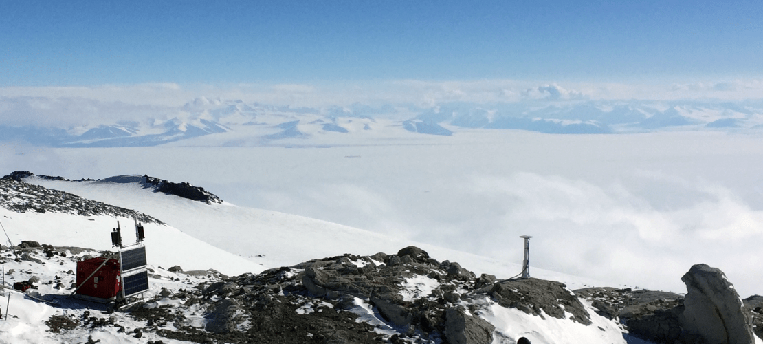 McMurdo station located in the Ross Dependency, Antarctica where UNAVCO have installed a Septentrio PolaRx5 to monitor plate tectonic movement and movements in the Polar self-shelf. PolaRx5 can track all constellations and frequencies