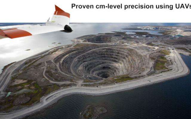 UAV-drone-for-precise-surveying-quarry-without-ground-controlpoints