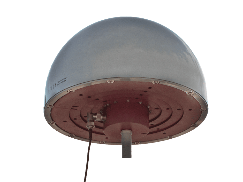 Septentrio-VeraChoke-High-Precision-Full-GNSS-Spectrum-Choke-Ring-Antenna-side-bottom-with-cable