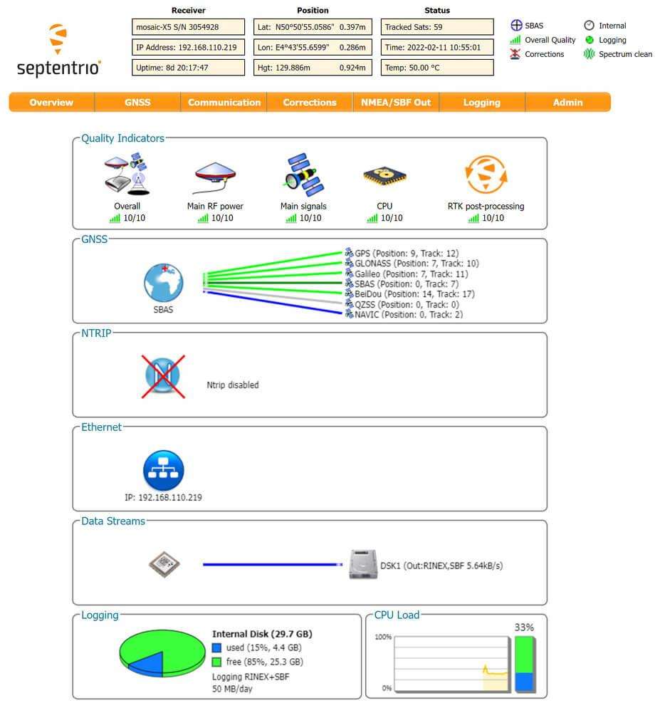 Septentrio-mosaic-X5-GNSS-Module-Receiver-WebUI