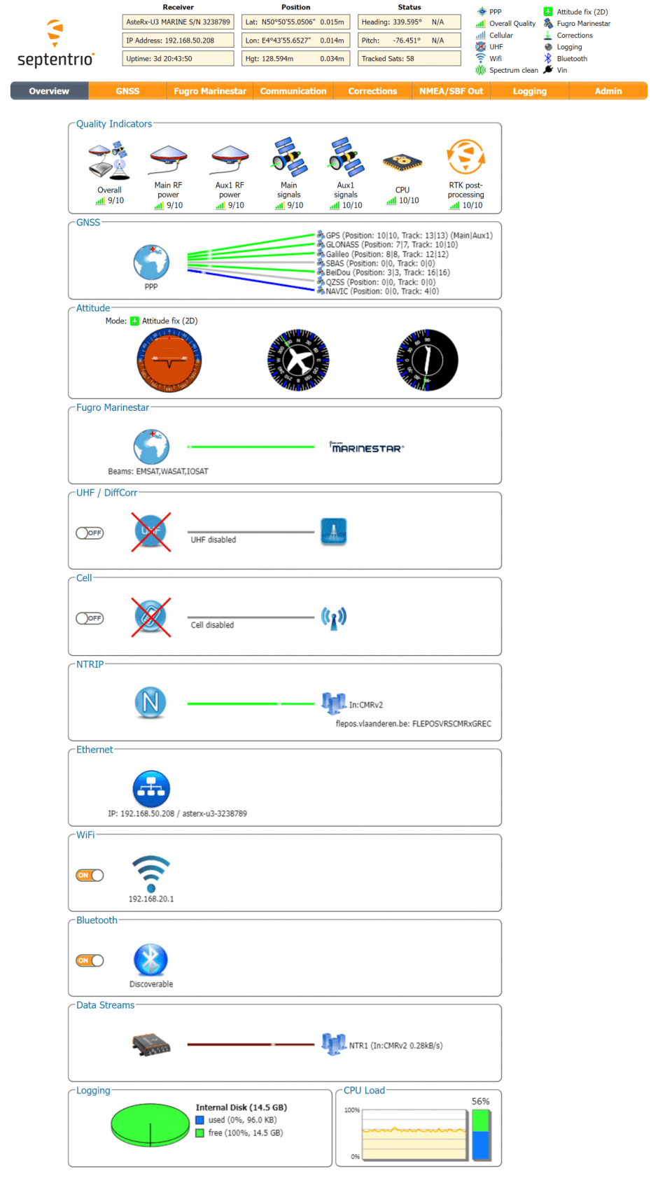 Septentrio-AsteRx-U3-Marine-WebUI-User-Interface