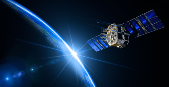 Scientific - GNSS-satellite-in-orbit-earth