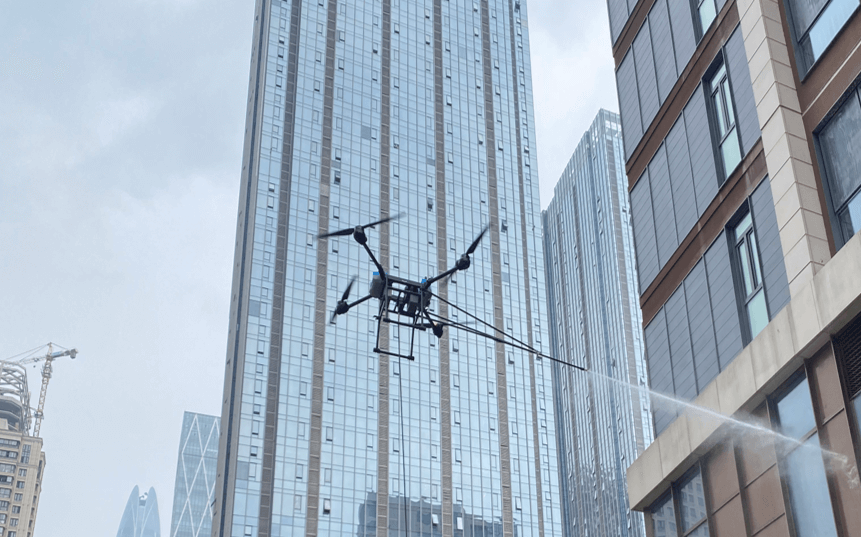 window cleaning UAV drones from AGR - powered by Septentrio mosaic-X5 GNSS module