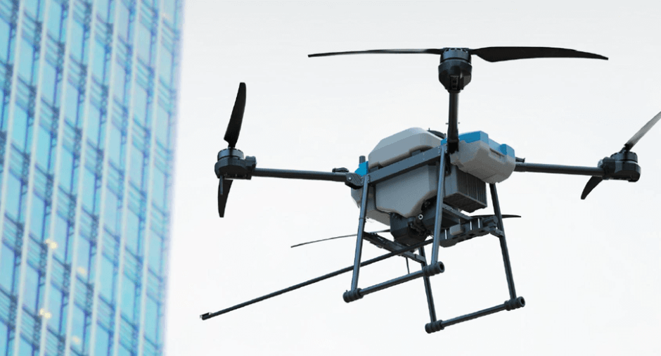 facade cleaning drone from AGR for skyscrapers - powered by Septentrio mosaic-X5 GNSS module