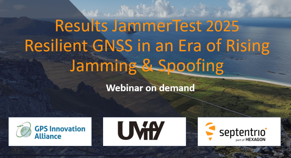 Septentrio Webinar on demand Results Jammertest 2025 GPS spoofing GPS jamming