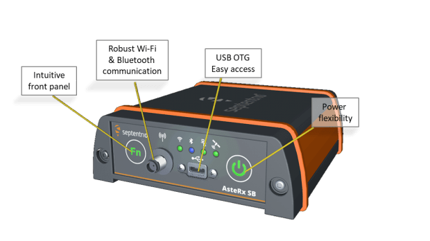 AsteRx SB septentrio GNSS receiver front panel