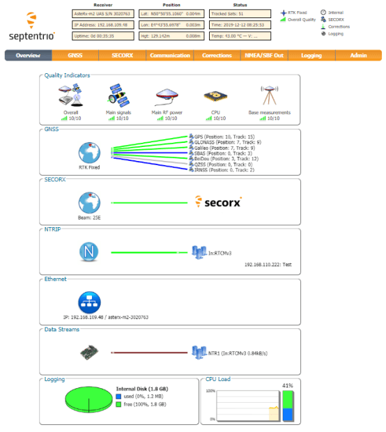 Septentrio-AsteRx-m2-UAS-WebUI-screenshot