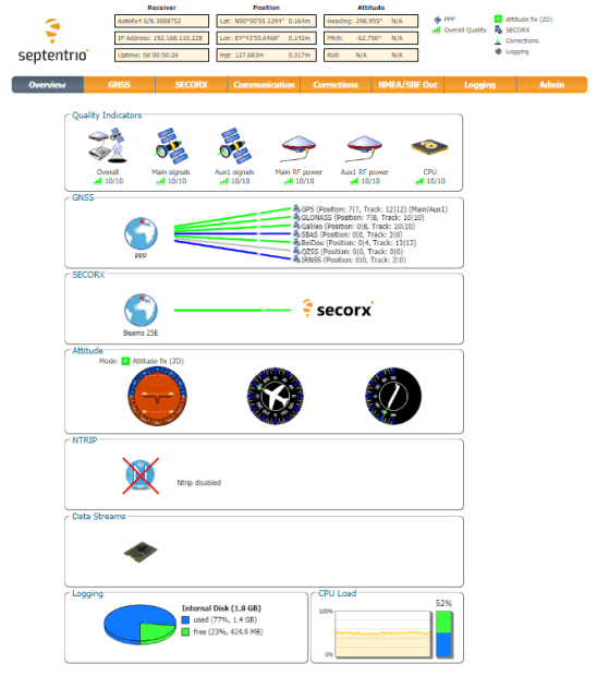 Septentrio-AsteRx4-WebUI-screenshot