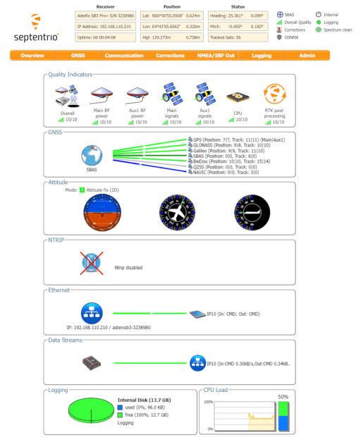 WebUI-Web-user-interface-GNSS-receiver-Septentrio-AsteRx-SB3Pro+