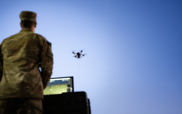 Hoverfly-tethered-drone-with-Septentrio-mosaic-X5-module-inside-for-army-defense-solutions